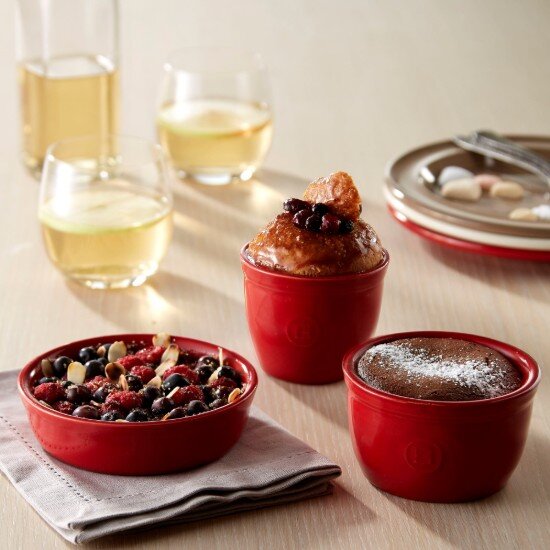 Emile Henry Комплект 2 купи Ramekin керамични 10см Burgundy -
