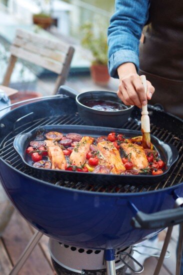 Emile Henry Съд за скара BBQ керамика 42.5x27.5 см Truffle -