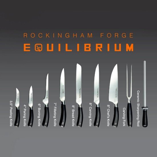 Grunwerg Комплект ножове 10 броя "Rockingham Forge равновесие" -