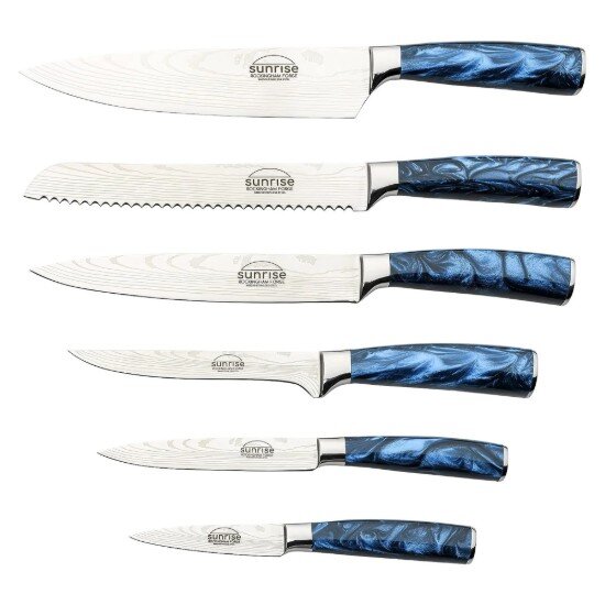 Grunwerg Комплект ножове Rockingham Forge Sunrise от 7 части Sapphire - Grunwe