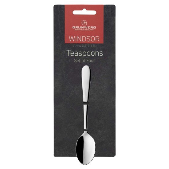 Grunwerg Комплект от 4 чаени лъжички "Windsor" неръждаема стомана -