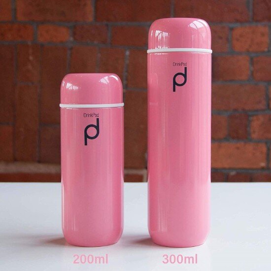 Grunwerg Термоизолирана бутилка 200 ml неръждаема стомана "DrinkPod" розово
