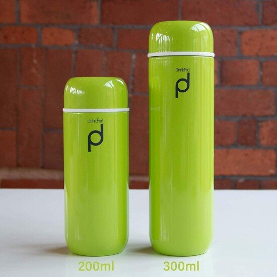 Grunwerg Термоизолирана бутилка 200 ml неръждаема стомана "DrinkPod" зелена