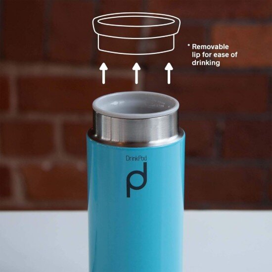 Grunwerg Термоизолираща бутилка от неръждаема стомана 300 ml "DrinkPod" Blue