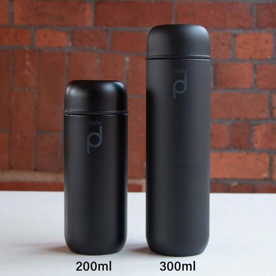 Grunwerg Термоизолираща бутилка от неръждаема стомана 300 ml "DrinkPod" черн