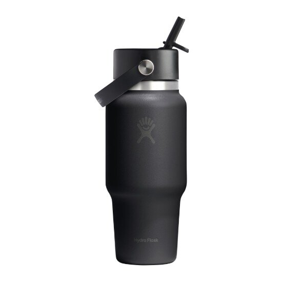 Hydro Flask Бутилка за вода "Wide Straw" неръждаема стомана 710 мл черна - Hydr
