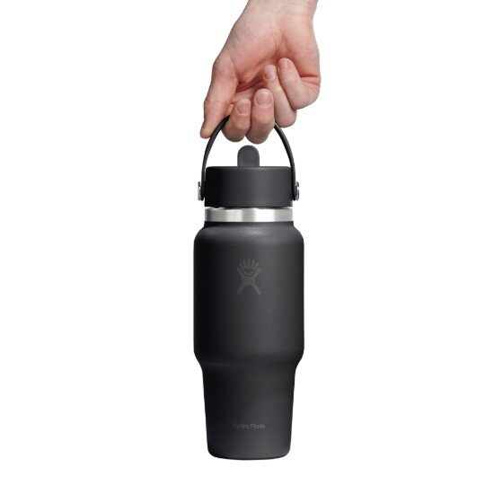 Hydro Flask Бутилка за вода "Wide Straw" неръждаема стомана 710 мл черна - Hydr