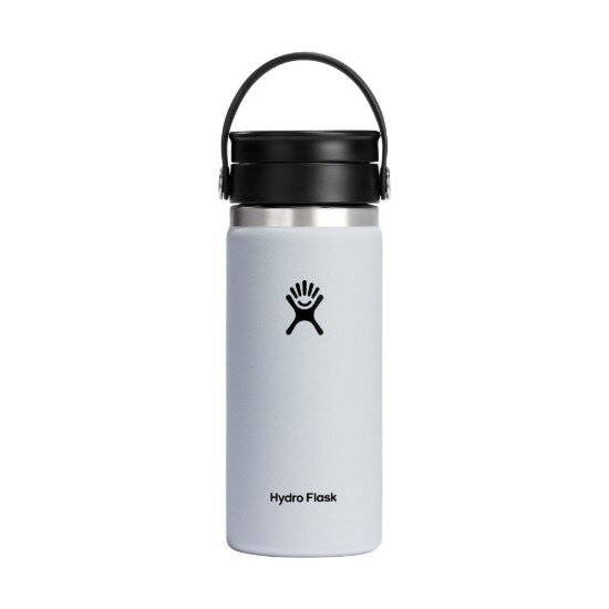 Hydro Flask Термоизолирана бутилка неръждаема стомана 470 мл "Wide Sip" бяла -