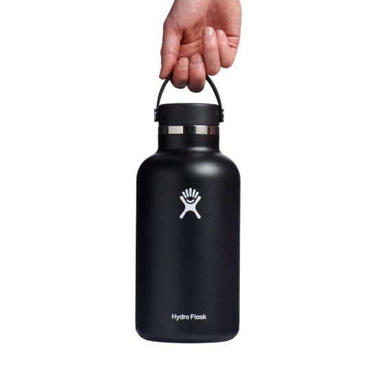 Hydro Flask Термоизолираща бутилка неръждаема стомана 1.9L "Wide Mouth" Black