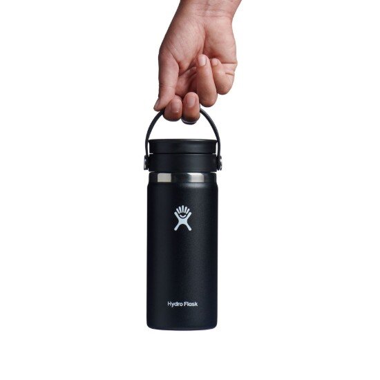 Hydro Flask Термоизолираща бутилка неръждаема стомана 470 мл "Wide Sip" Black