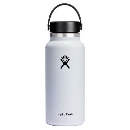 Hydro Flask Термоизолираща бутилка неръждаема стомана 950 мл "Wide Mouth" Whit