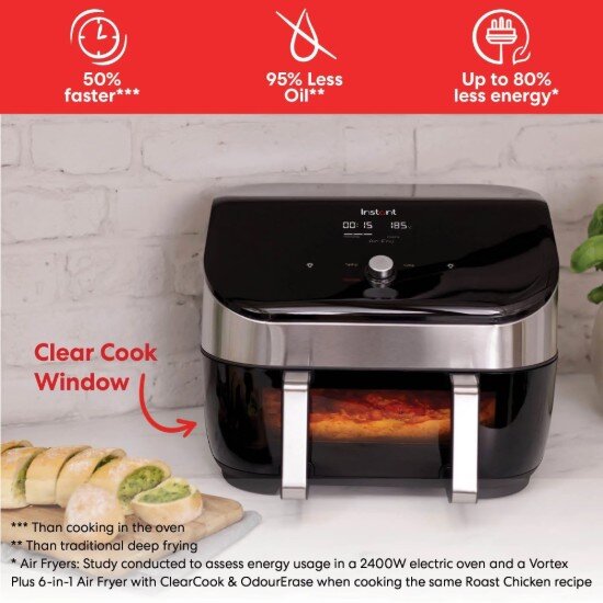 Instant Pot Двоен фритюрник с горещ въздух 85 л / 1700 W Vortex Plus VersaZone