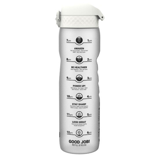 Ion8 Бутилка за вода "Times To Drink" recyclon™ 1L Ice -