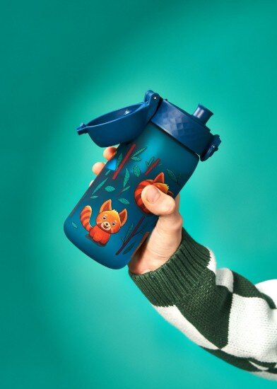 Ion8 Бутилка за вода за деца recyclon™ 350 ml Red Pandas -