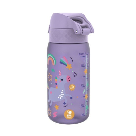 Ion8 Детска бутилка за вода recyclon™ 350 мл Periwinkle Unicorns -