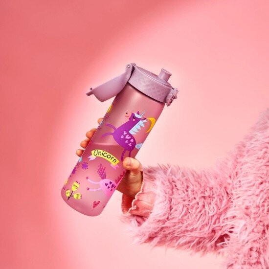 Ion8 Детска бутилка за вода "Slim" recyclon™ 500 ml Unicorns -