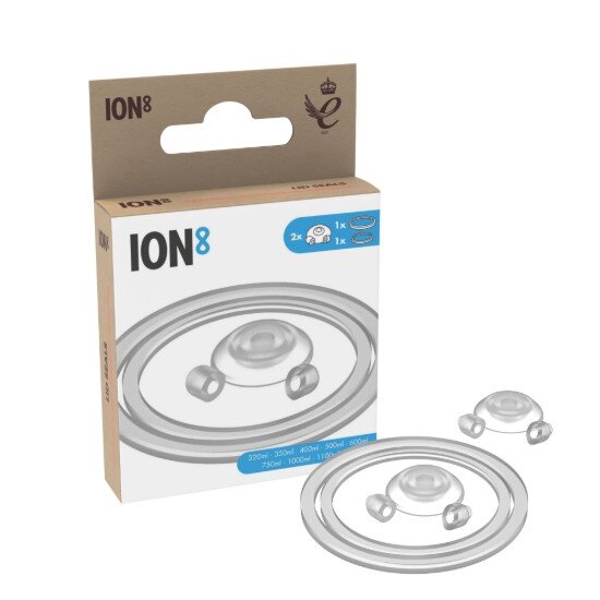 Ion8 Комплект аксесоари за запечатване на бутилки 8 части силикон прозра