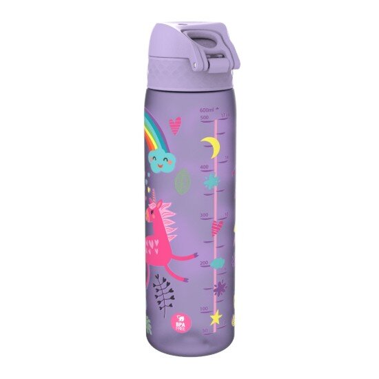 Ion8 "Slim" бутилка за вода за деца recyclon™ 500 мл Periwinkle Unicorn