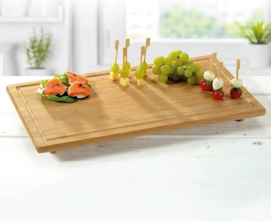 Kesper Дъска за рязане с крачета бамбук 50 x 28 x 3.1 см -