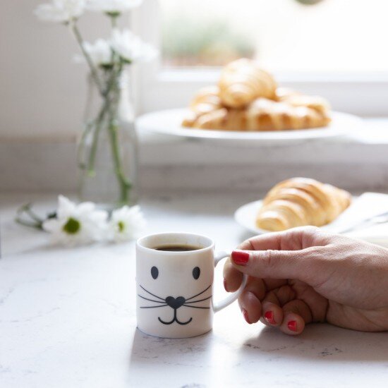 Kitchen Craft Чаша за еспресо "Cat face" 80 мл -