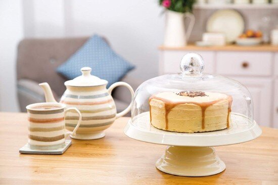 Kitchen Craft Чиния за сервиране със стъклен капак 29 х 25 см -