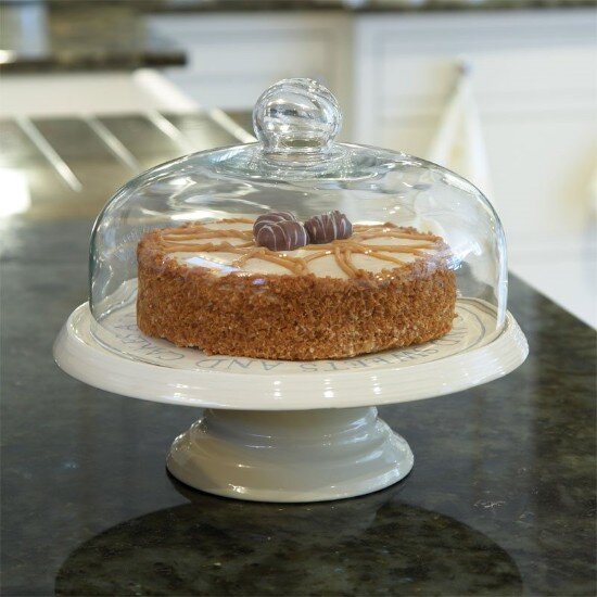 Kitchen Craft Чиния за сервиране със стъклен капак 29 х 25 см -