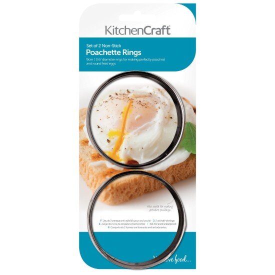 Kitchen Craft Комплект 2 ринга за варене на яйца 9 см стомана - от
