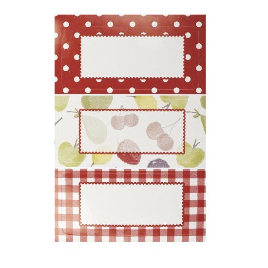 Kitchen Craft Комплект от 30 етикета за буркани плодов модел -