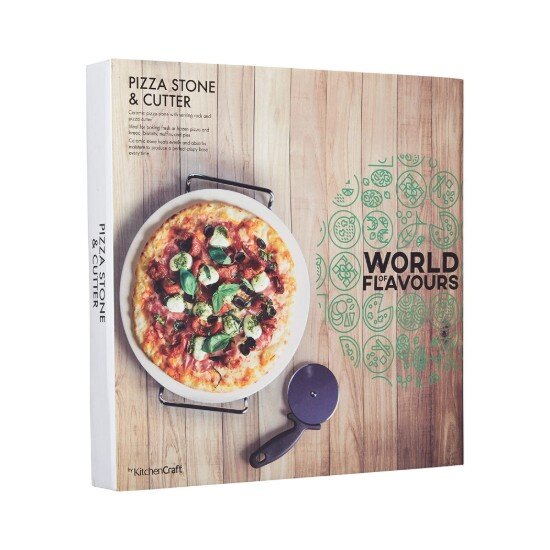 Kitchen Craft Комплект за приготвяне и сервиране на пица 32 см керамика - Kitchen