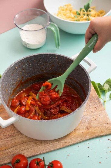 Kitchen Craft Лъжица с прорези силикон 27 см зелен -