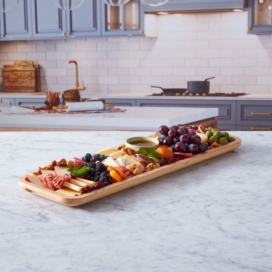 Kitchen Craft Плато за сервиране с капак бамбук 17x56 см - Farberware