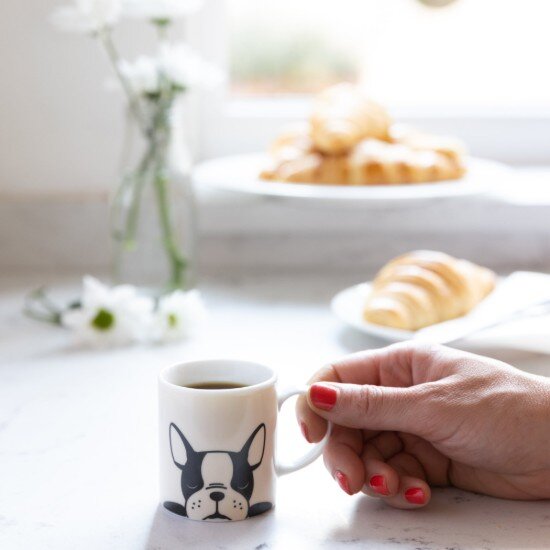 Kitchen Craft Порцеланова чаша за еспресо модел "French bulldog" 80 мл - от Kitche