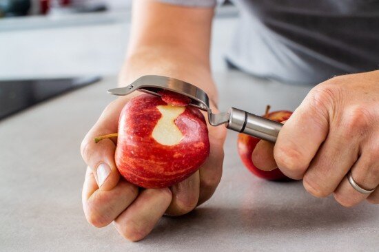 Kitchen Craft Прибор от неръждаема стомана за белене на плодове/зеленчуци 21 см - о