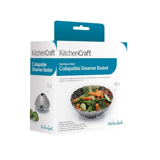 Kitchen Craft Регулируема кошница за готвене на пара 23 см неръждаема стомана - Ki