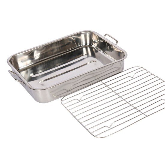 Kitchen Craft Тава от неръждаема стомана с подвижна скара 38 x 275 см - от Kitchen