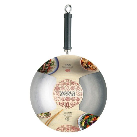 Kitchen Craft Тиган уок въглеродна стомана 30 см –