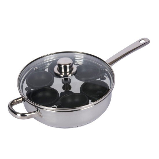 Kitchen Craft Тиган за поширани яйца неръждаема стомана с капак 26 см - Kitchen C