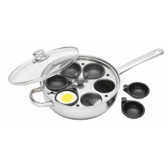 Kitchen Craft Тиган за поширани яйца неръждаема стомана с капак 26 см - Kitchen C