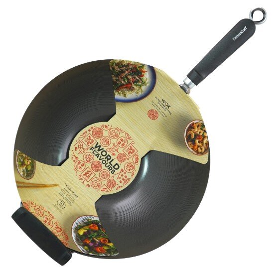 Kitchen Craft Уок тиган 355 см въглеродна стомана -