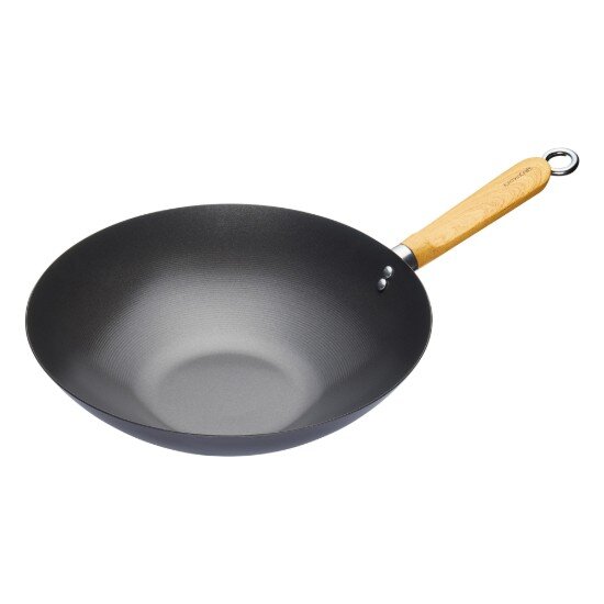 Kitchen Craft Уок тиган с дървена дръжка 30 см въглеродна стомана - от марката Kit