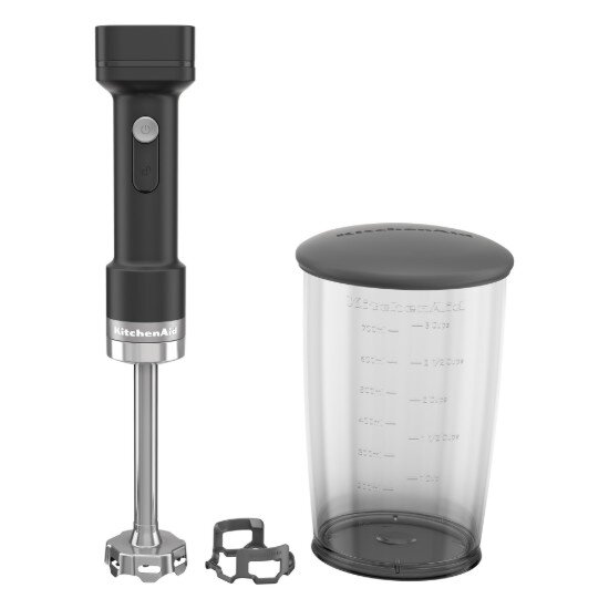 KitchenAid Акумулаторен ръчен пасатор GO с батерия 07 л черен мат - KitchenAi