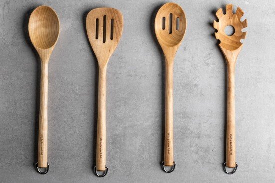 KitchenAid Комплект кухненски прибори от 4 части брезова дървесина -