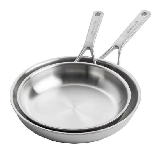 KitchenAid Комплект от 2 тигана неръждаема стомана 3-слойни 24 см / 28 см "TR