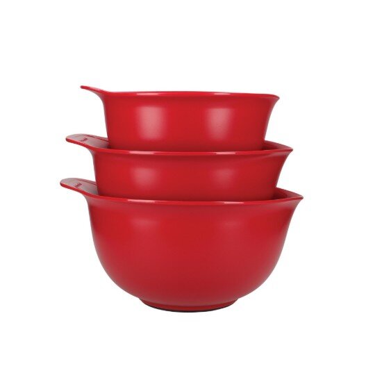 KitchenAid Комплект от 3 купи за смесване пластмасови Empire Red - марка Kitche