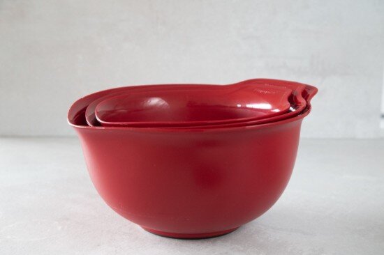 KitchenAid Комплект от 3 купи за смесване пластмасови Empire Red - марка Kitche