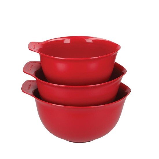KitchenAid Комплект от 3 купи за смесване пластмасови Empire Red - марка Kitche