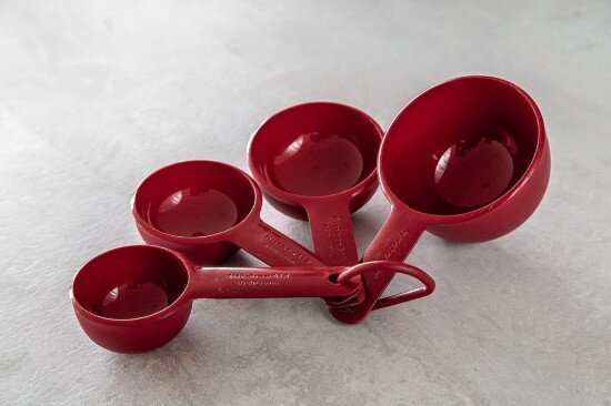 KitchenAid Комплект от 4 броя мерителни чаши цвят "Empire Red" - марка KitchenAi