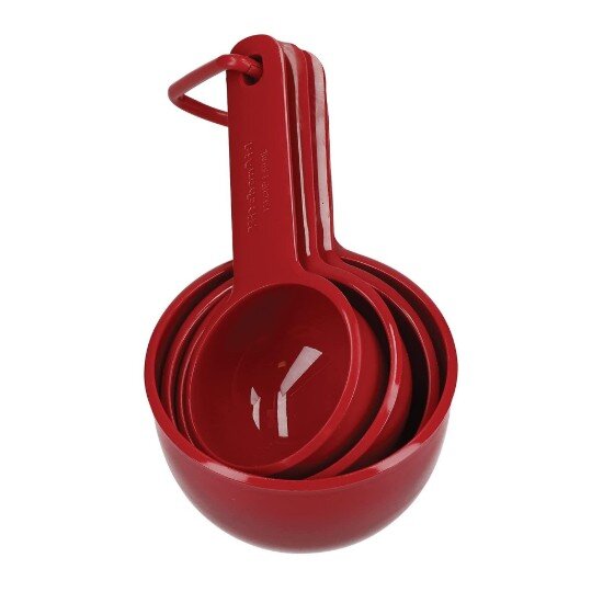 KitchenAid Комплект от 4 броя мерителни чаши цвят "Empire Red" - марка KitchenAi