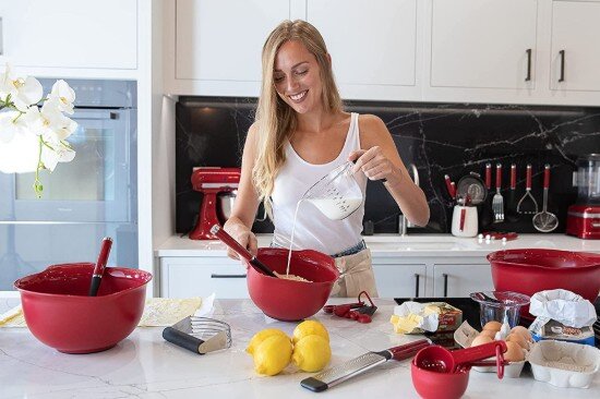 KitchenAid Комплект от 4 броя мерителни чаши цвят "Empire Red" - марка KitchenAi