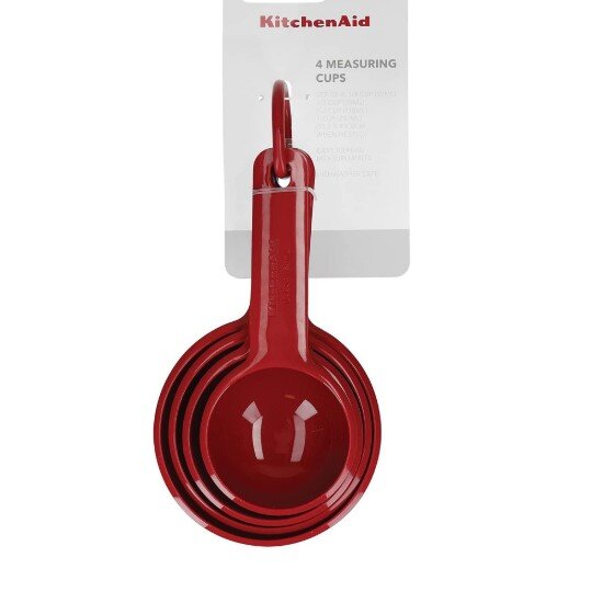 KitchenAid Комплект от 4 броя мерителни чаши цвят "Empire Red" - марка KitchenAi